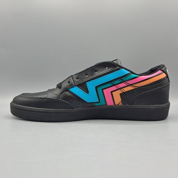 New Vans Lowland CC Fader Black with Multi Color Flying V Stripes Men's Size 12 - Picture 3 of 8